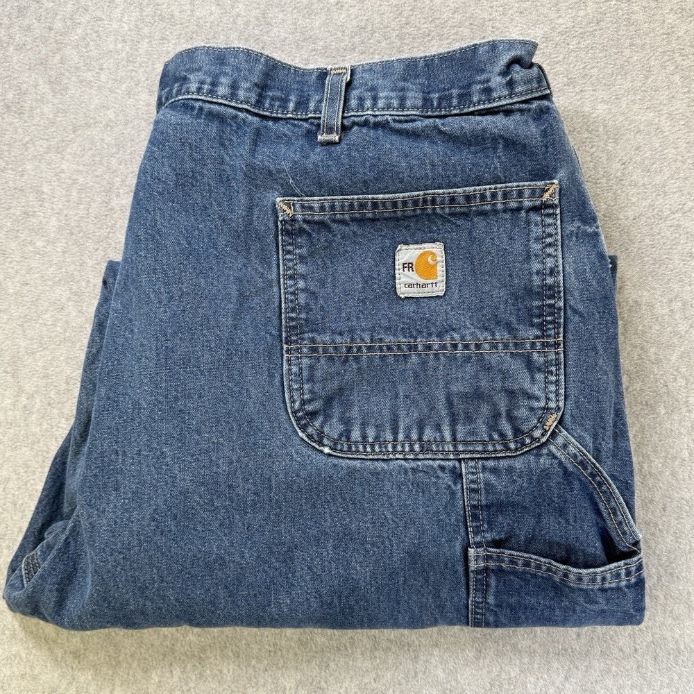 Carhartt FRB13 FR Denim Carpenter Jeans Flame Resistant 46x32 Original Fit 0004